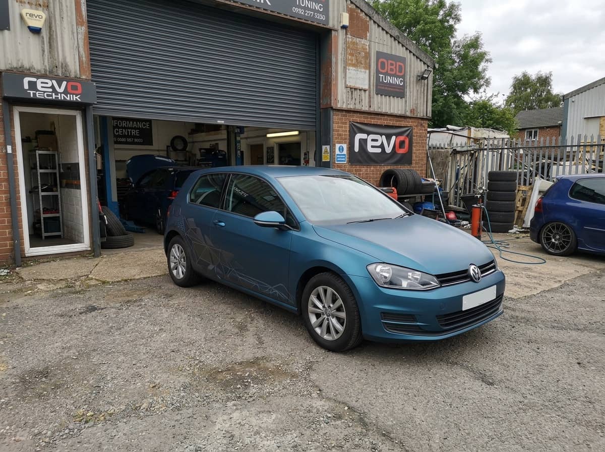 The same car previewed in a full color wrap with livery graphics