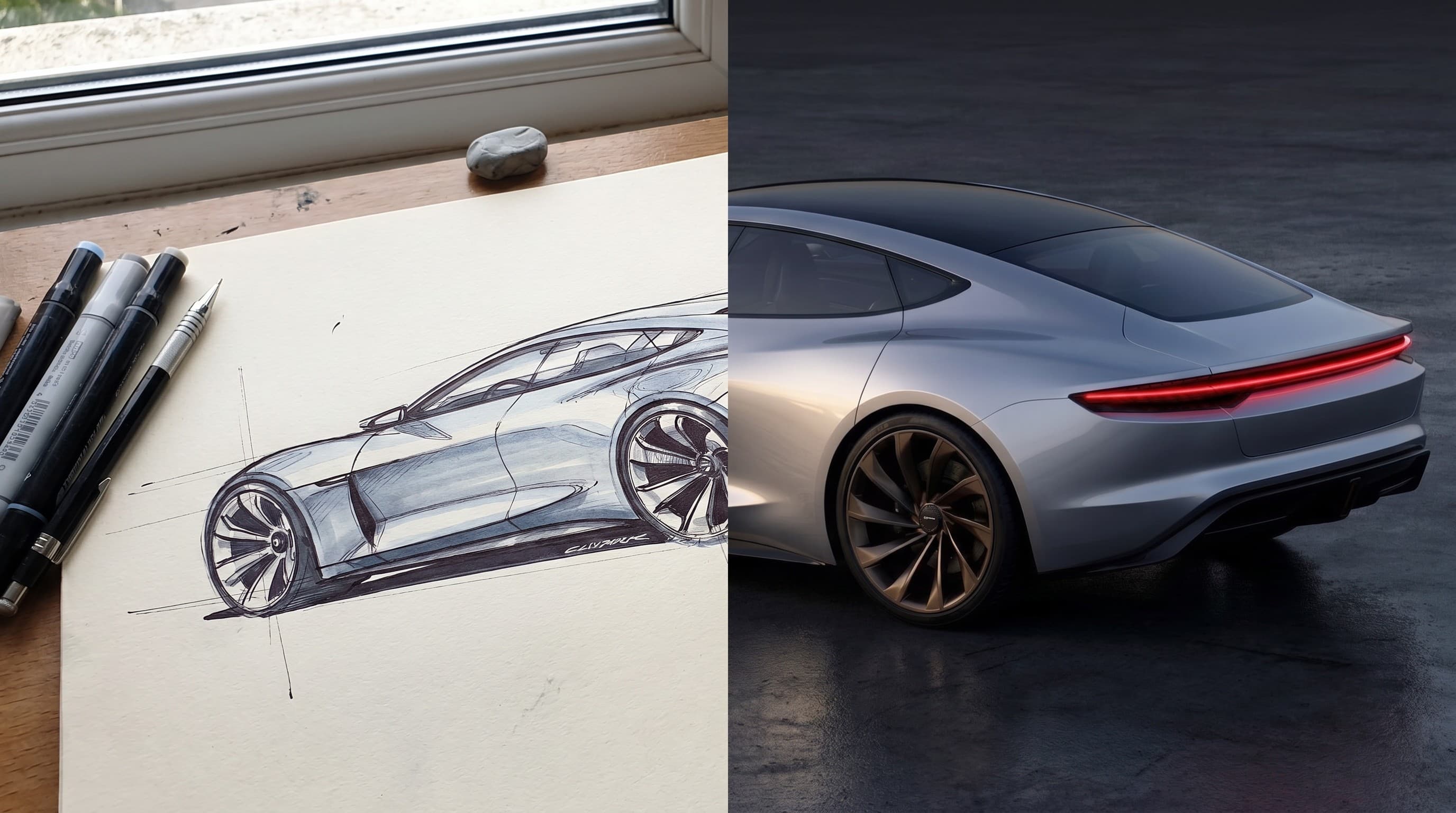 Concept Car Design: From Sketch to Presentation Render